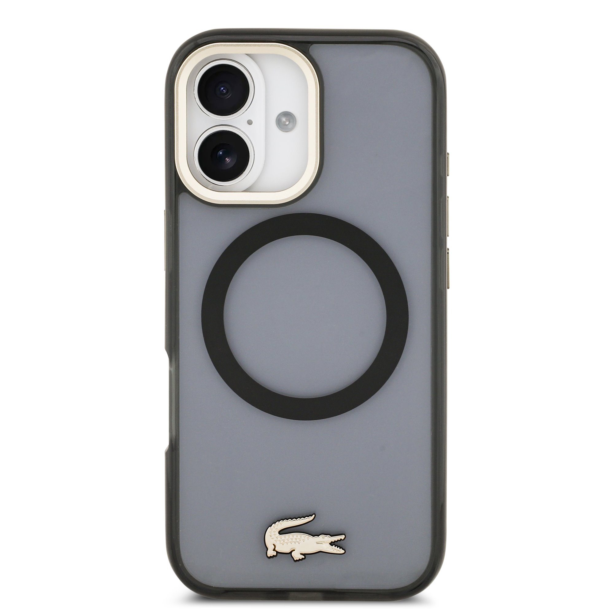 LACOSTE Калъф Apple iPhone 17, PC/TPU Frosted Finish Gold Logo MagSafe /черен/ - LCHMP17SUFWAK – снимка 3