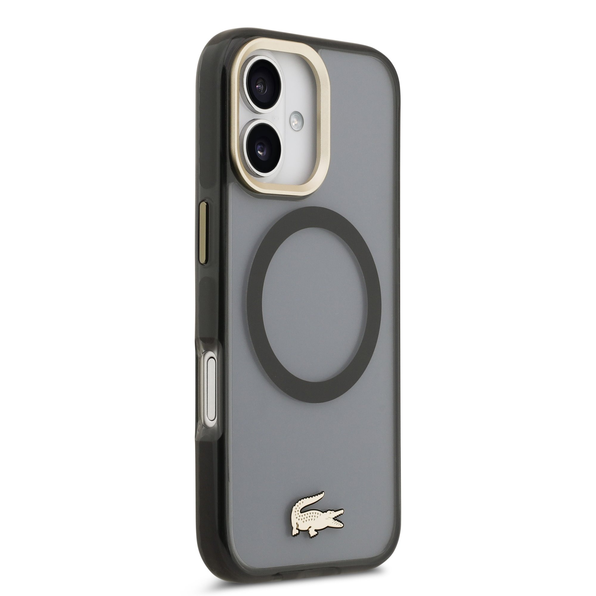 LACOSTE Калъф Apple iPhone 17, PC/TPU Frosted Finish Gold Logo MagSafe /черен/ - LCHMP17SUFWAK – снимка 4