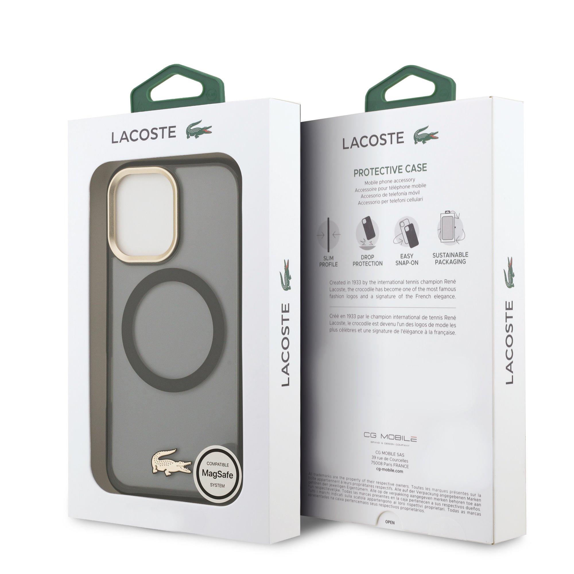 LACOSTE Калъф Apple iPhone 17, PC/TPU Frosted Finish Gold Logo MagSafe /черен/ - LCHMP17SUFWAK – снимка 7
