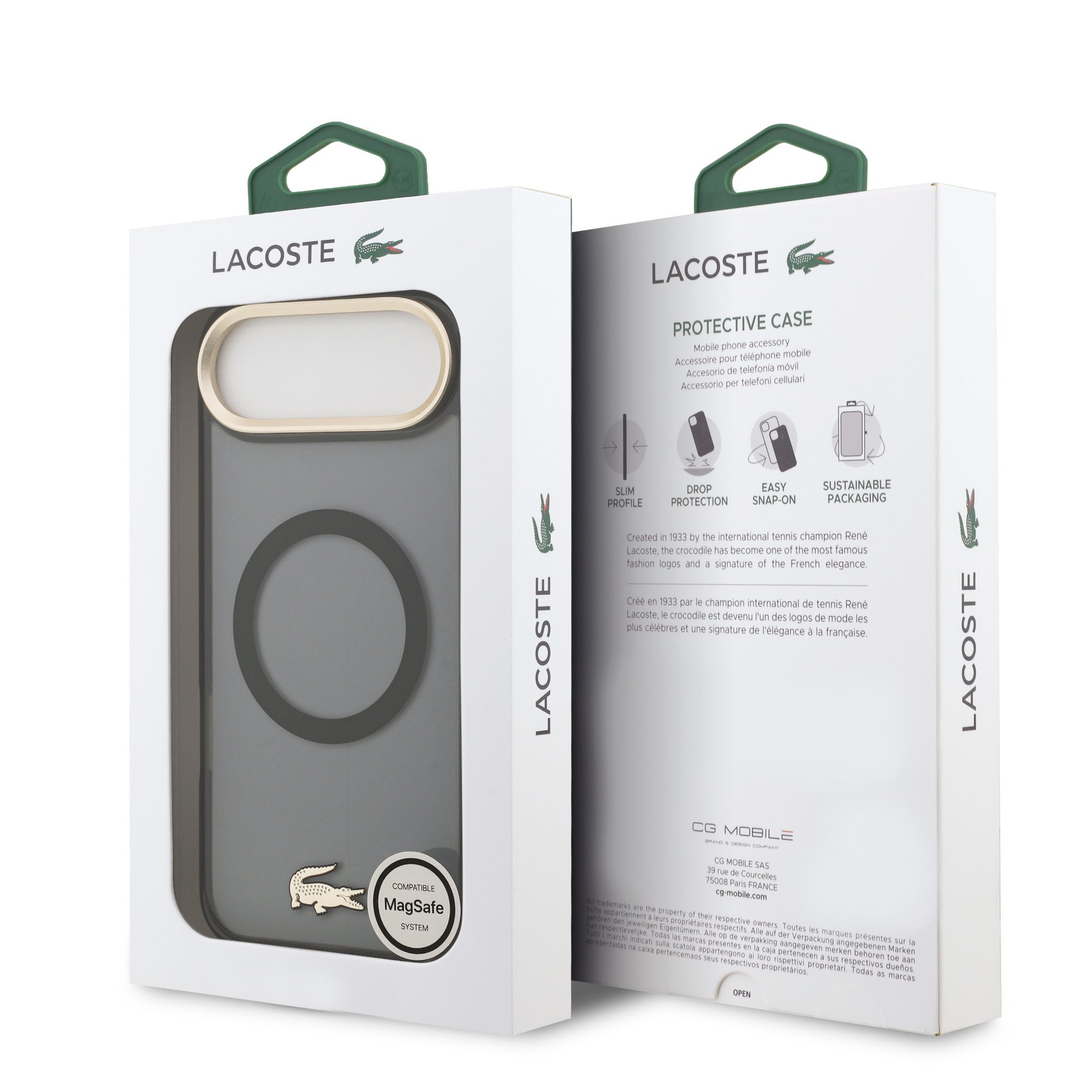 LACOSTE Калъф Apple iPhone 17 Air, PC/TPU Frosted Finish Gold Logo MagSafe /черен/ - LCHMP17MUFWAK – снимка 6