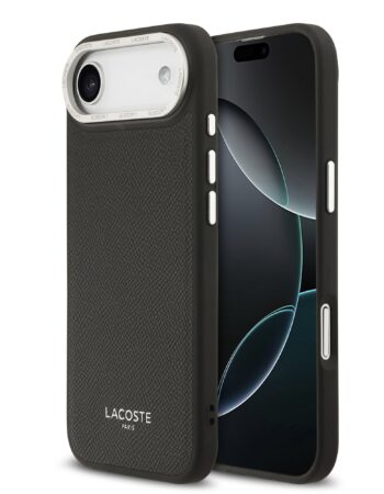 LACOSTE Калъф Apple iPhone 17 Air, PU Leather Champs Elysees MagSafe /черен/ - LCHMP17MPCESK