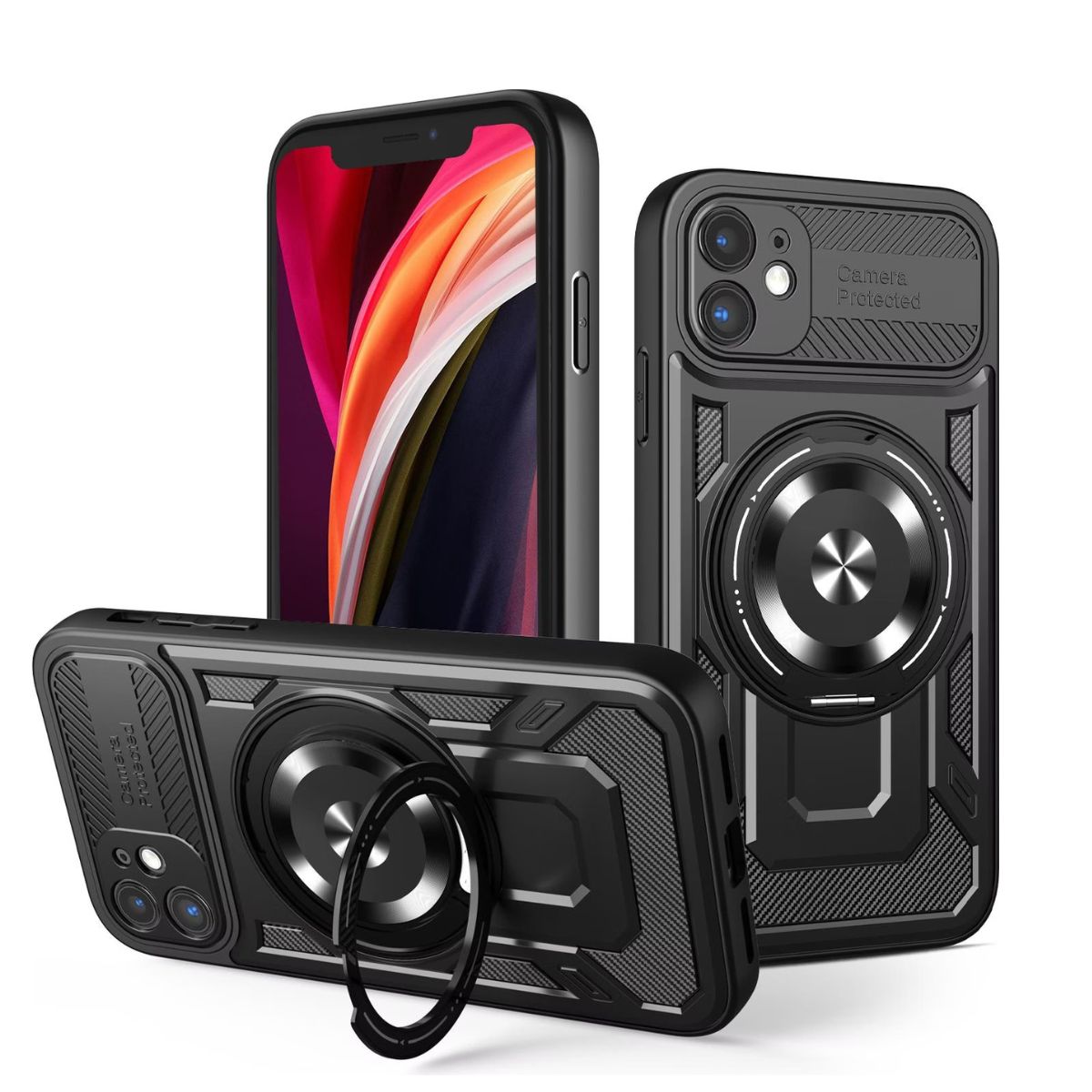 Калъф ARMOR MagRing Apple iPhone 17 Pro /черен/