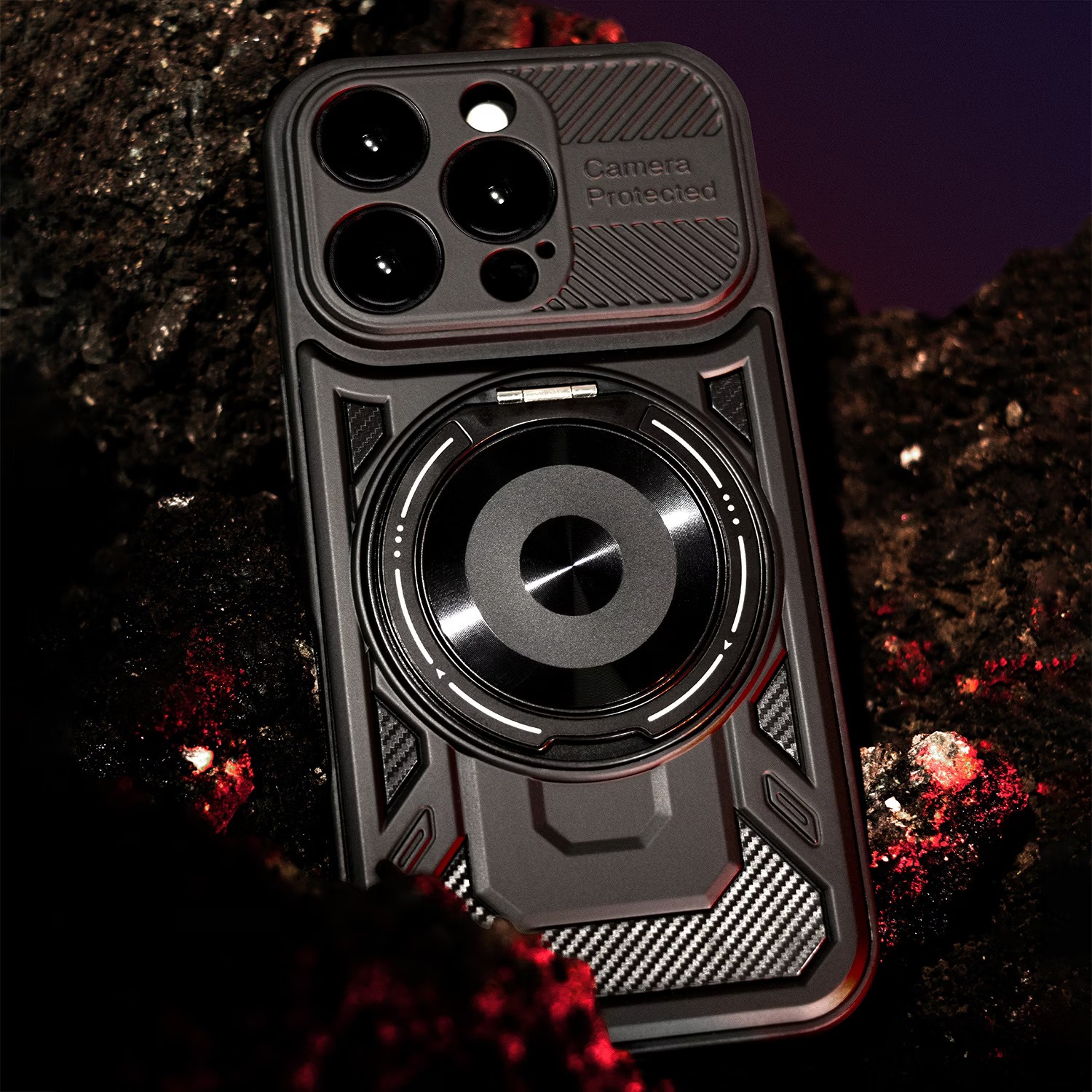 Калъф ARMOR MagRing Apple iPhone 17 Pro /черен/ – снимка 3