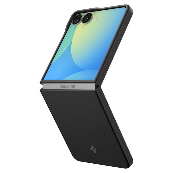 SPIGEN Калъф AirSkin Crystal Samsung Z Flip 7 /черен арамид/ - ACS09564 – снимка 2