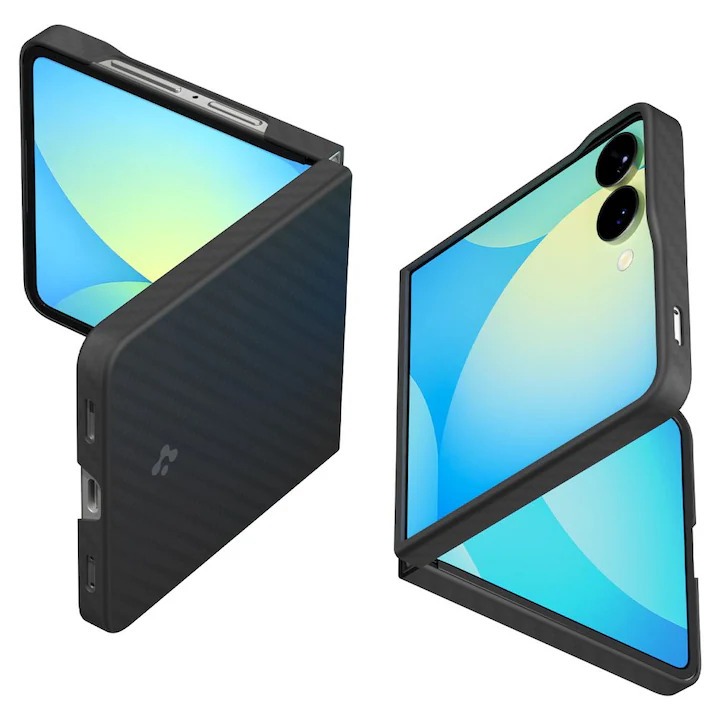 SPIGEN Калъф AirSkin Crystal Samsung Z Flip 7 /черен арамид/ - ACS09564 – снимка 3