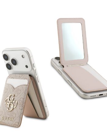 GUESS калъф за карти PU 4G Mirror MagSafe, /розов/ - GUWMSMIP4GP