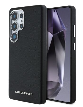 Karl Lagerfeld Калъф Samsung S25 Ultra, PU Saffiano Metal Logo and Frame /черен/ - KLHMS25LPSAFWMCK