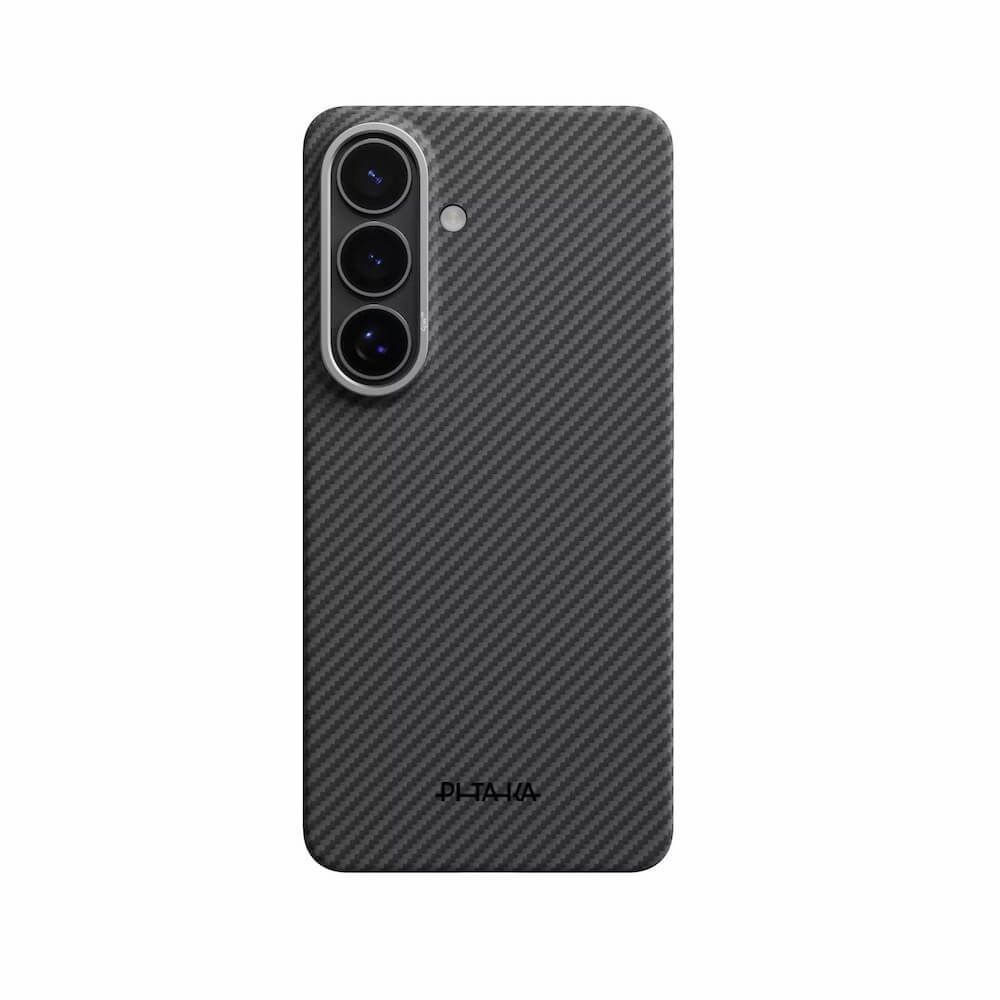 PITAKA Калъф Samsung S26, Aramid Edge MagSafe, черно/сиво - KS2601