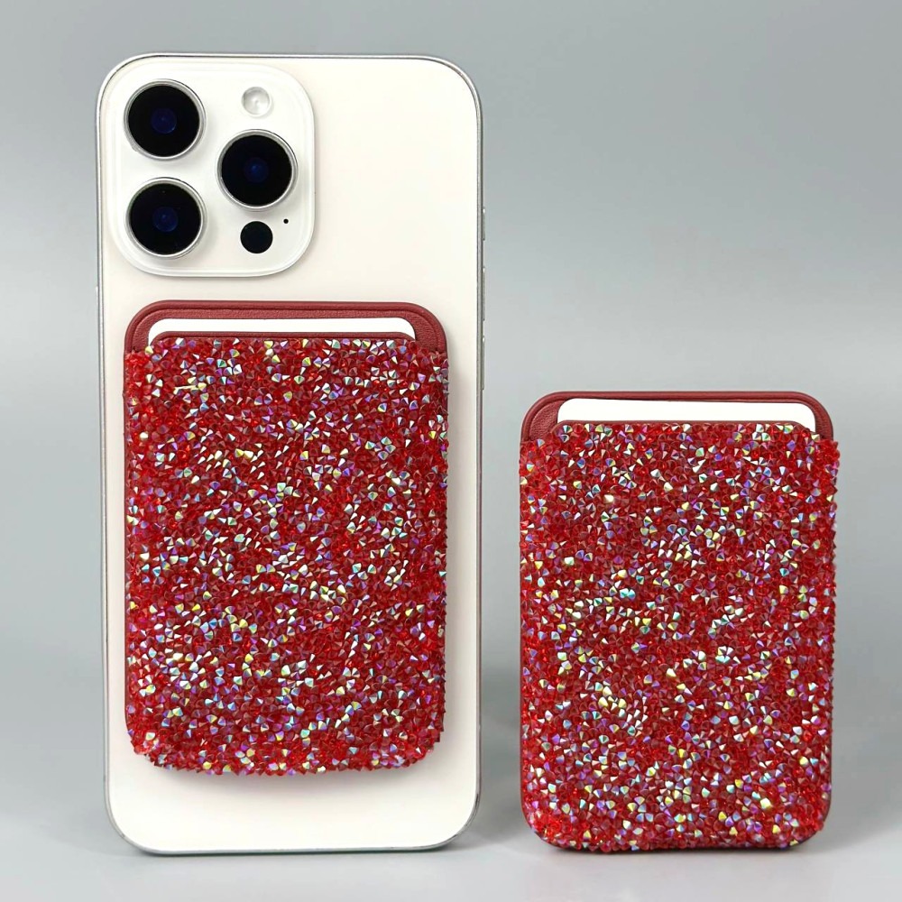 Калъф за карти Sparkle diamonds cardslot, MagSafe /розов/ – снимка 3