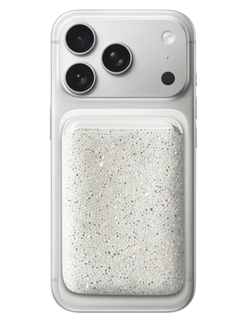 Калъф за карти Sparkle diamonds cardslot, MagSafe /бял/