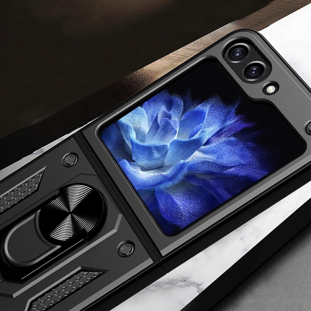 Калъф ARMOR CamSlide Удароустойчив Samsung Z Flip 6/ Z Flip 7 FE /черен/ – снимка 3