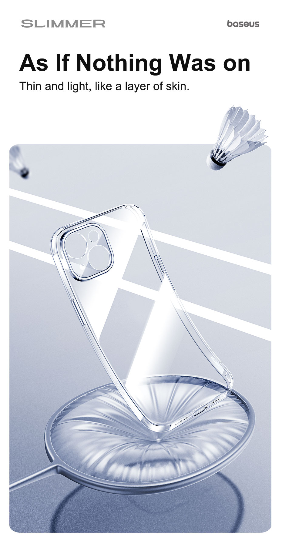 BASEUS Калъф Simple 2 Series Apple iPhone 15 Plus, P60151105201-01 /прозрачен/ – снимка 3