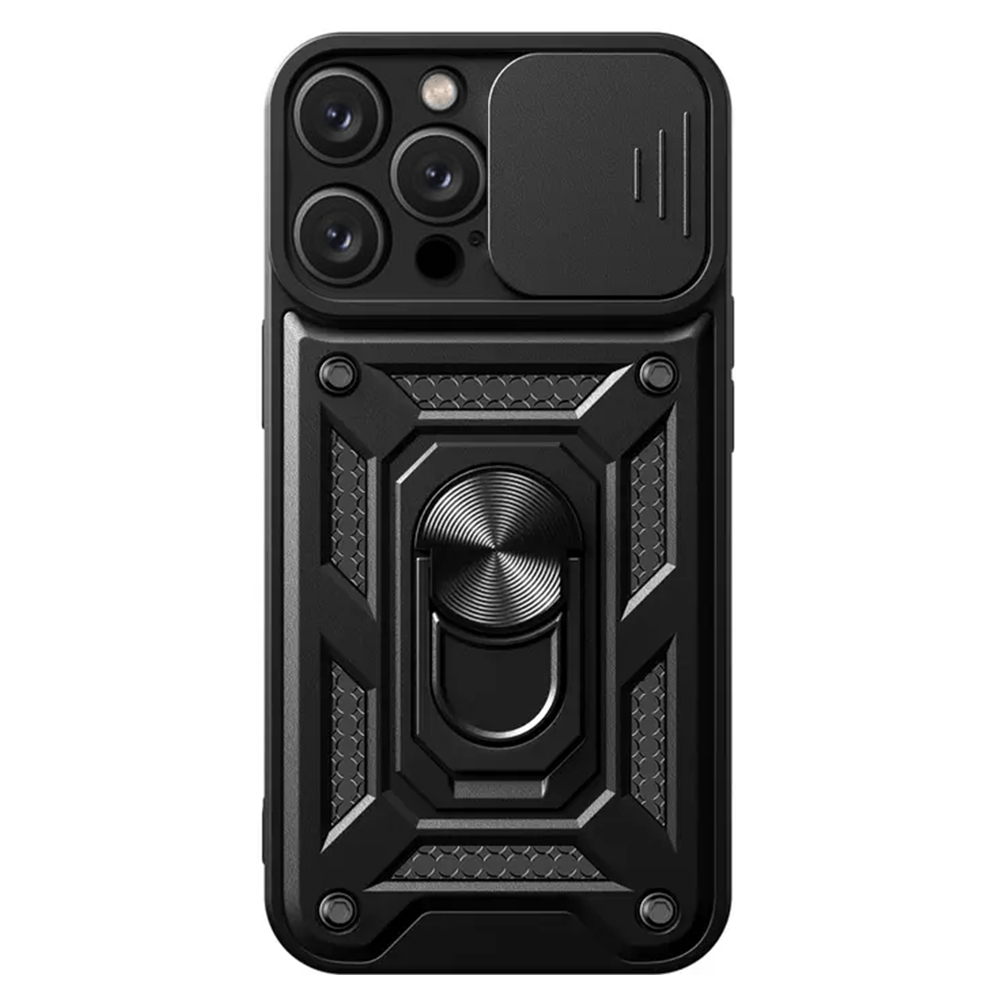 Калъф ARMOR CamSlide Удароустойчив Apple iPhone 15 Pro Max /черен/