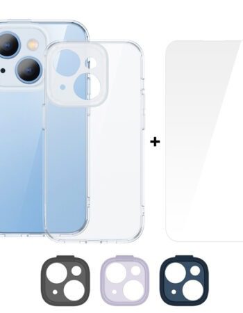 BASEUS Калъф + Стъклен протектор Illusion Series Apple iPhone 14 Plus /прозрачен/