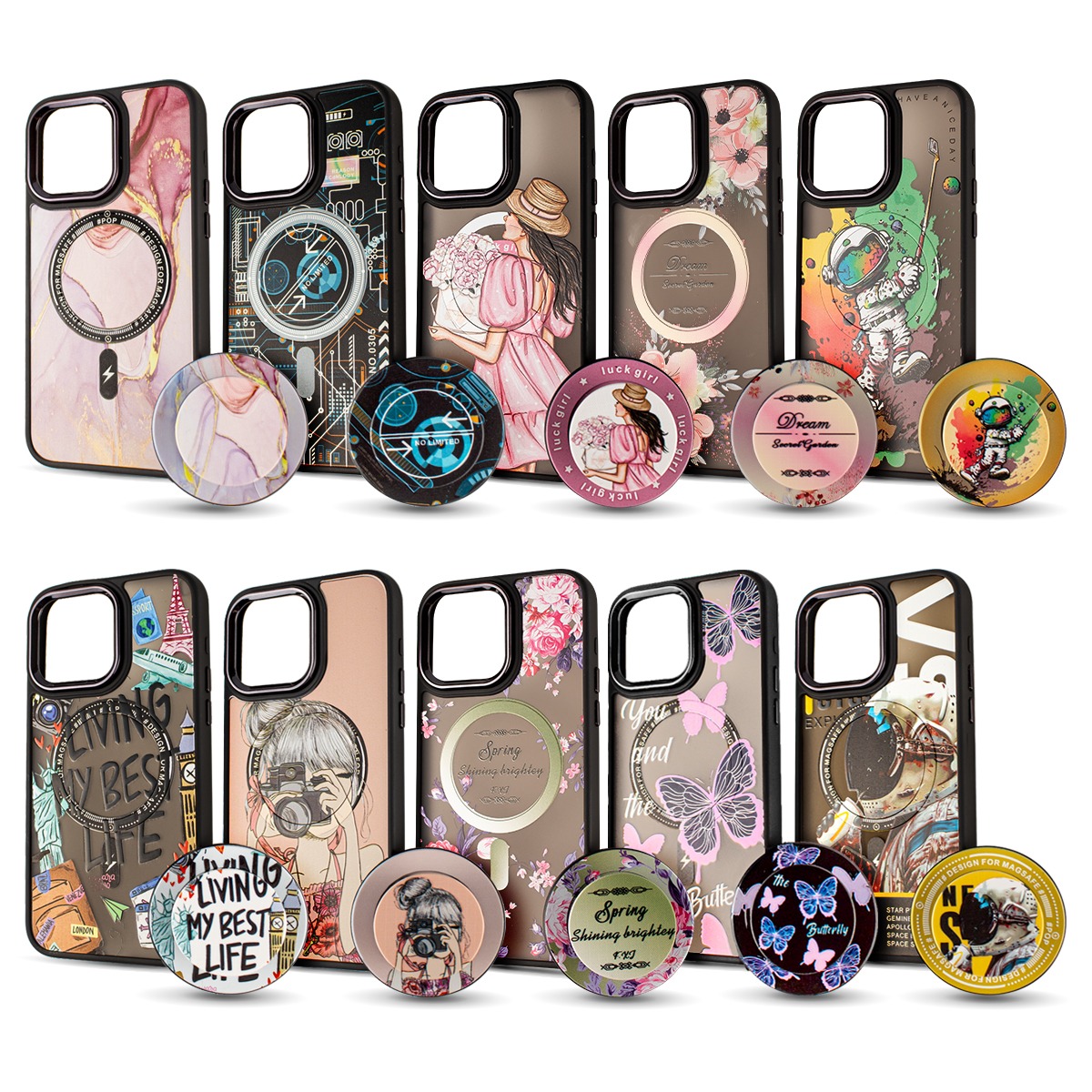 BOTER Калъф MagSafe + MagPopsocket Samsung A13 4G/5G /A04s /NASA/ – снимка 2
