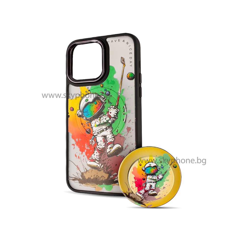 BOTER Калъф MagSafe + MagPopsocket Samsung S22 Ultra /AstroGolfer/ – снимка 3