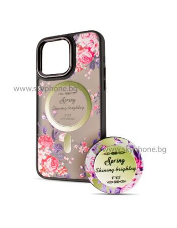 BOTER Калъф MagSafe + MagPopsocket Samsung S22 Ultra /Pastel flowers/