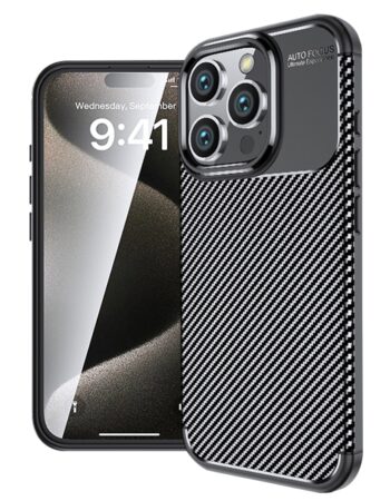 Калъф Business CARBON Apple iPhone 17 Pro /черен/