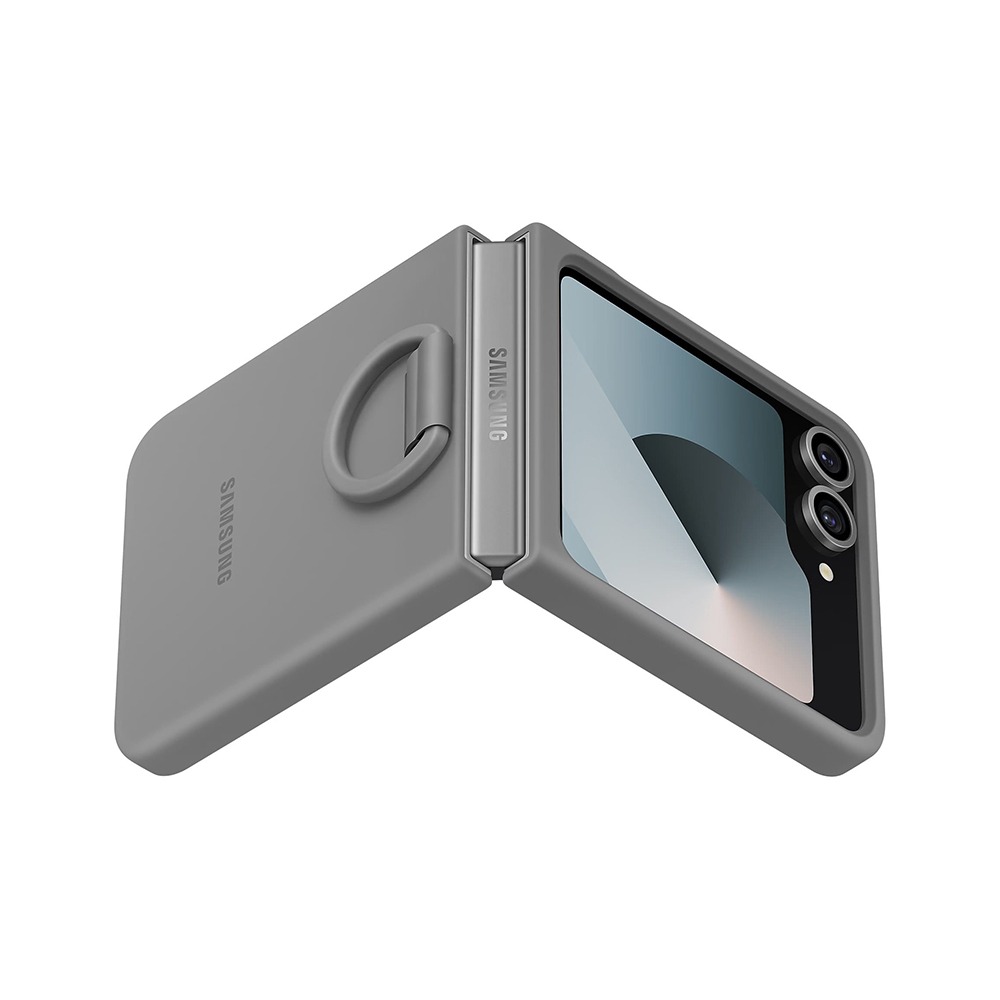 Калъф Silicone Cover with Ring Samsung Z Flip 6/ Z Flip 7 FE EF-PF741TJE /сив/ – снимка 2
