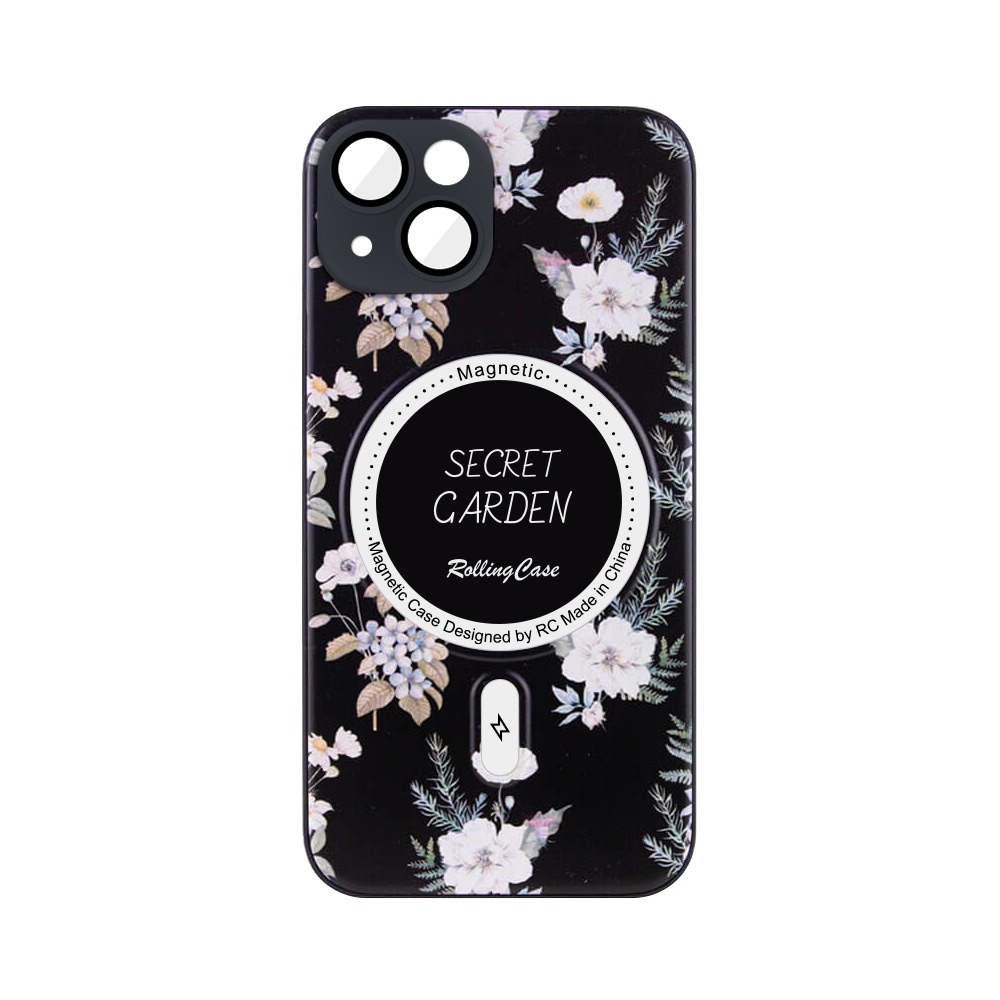 Калъф Secret Garden MagSafe Apple iPhone 14 Pro /черен/