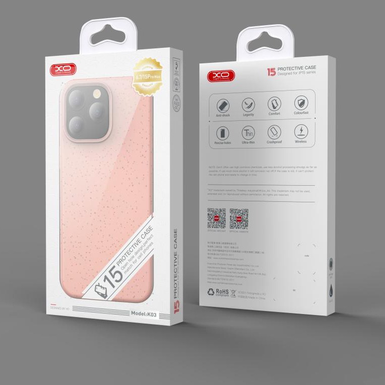 XO Калъф Enviromentally-friendly Apple iPhone 15 Pro Max /бял/, биоразградим – снимка 2