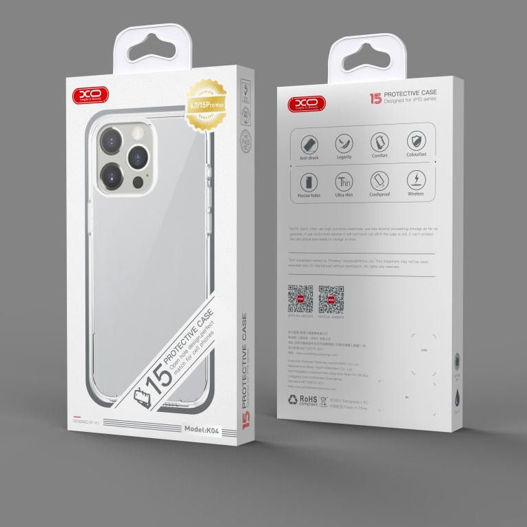 XO Калъф Anti-fall TPU+PC Apple iPhone 15 Plus /прозрачен/ – снимка 2