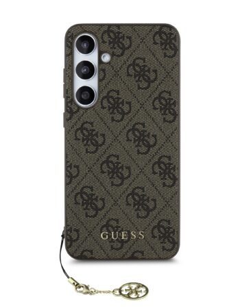 GUESS Калъф Samsung S24 FE, 4G Charms, кафяв - GUHCS24FEGF4GBR