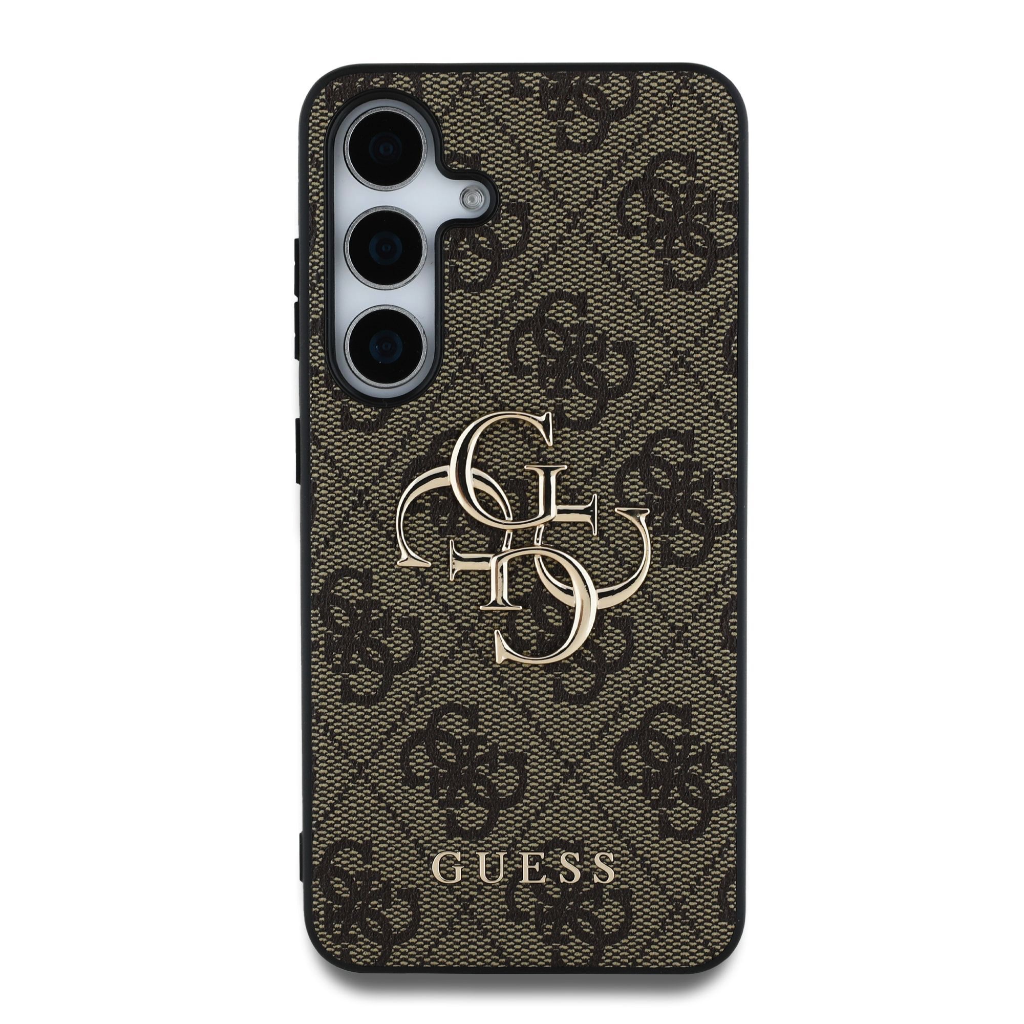 GUESS Калъф Samsung S25, PU 4G Metal Logo, кафяв - GUHCS25S4GMGBR – снимка 3