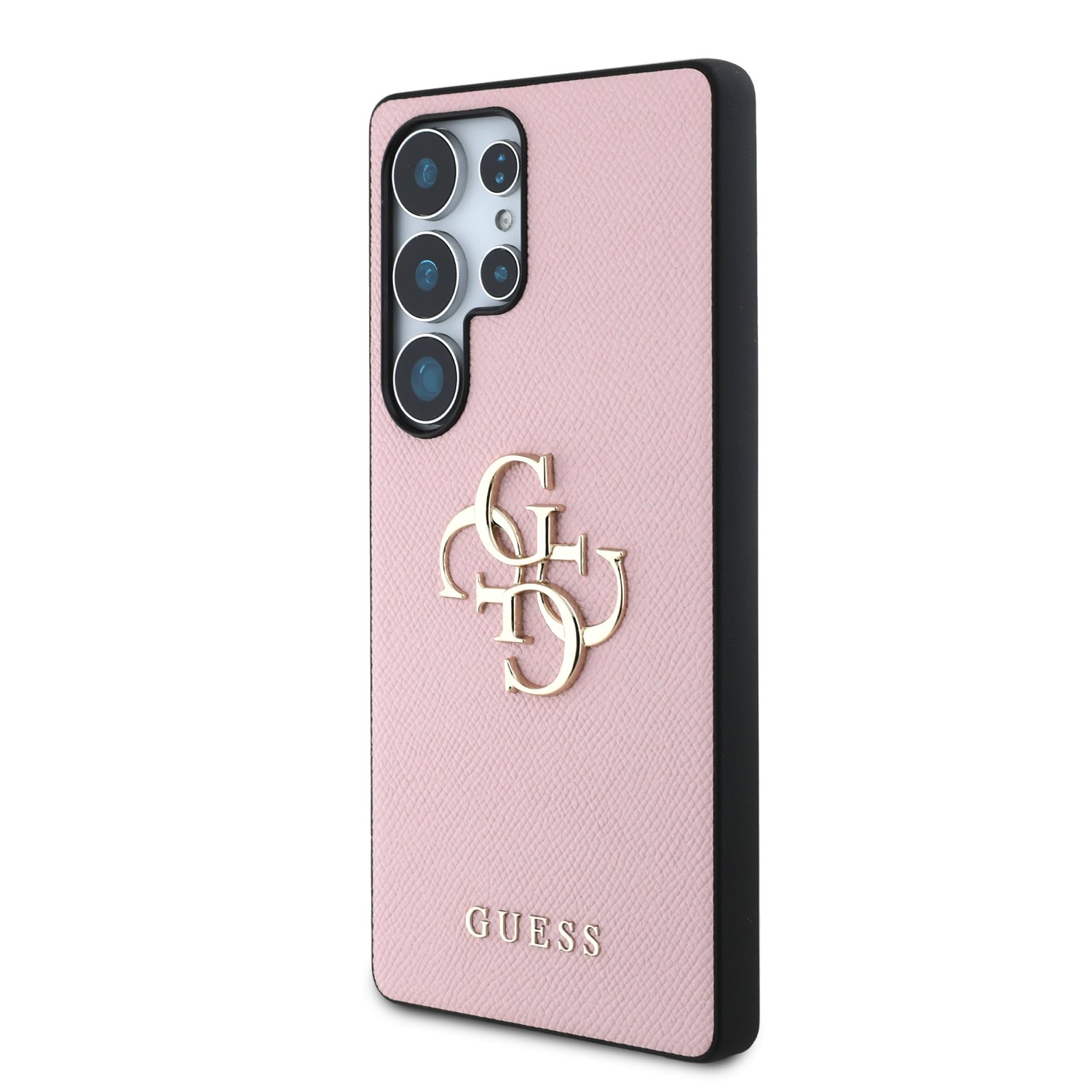 GUESS Калъф Samsung S25 Ultra, PU Grained 4G Metal Logo, розов - GUHCS25LPGT4MBP – снимка 2
