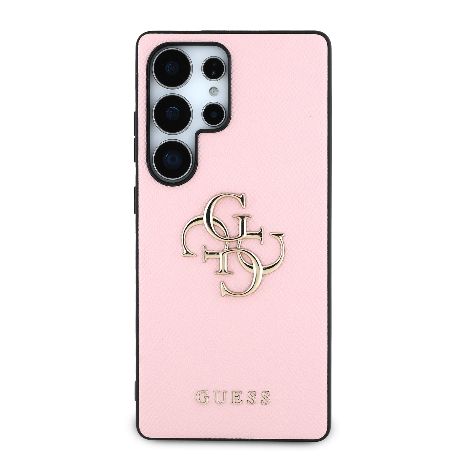 GUESS Калъф Samsung S25 Ultra, PU Grained 4G Metal Logo, розов - GUHCS25LPGT4MBP – снимка 3