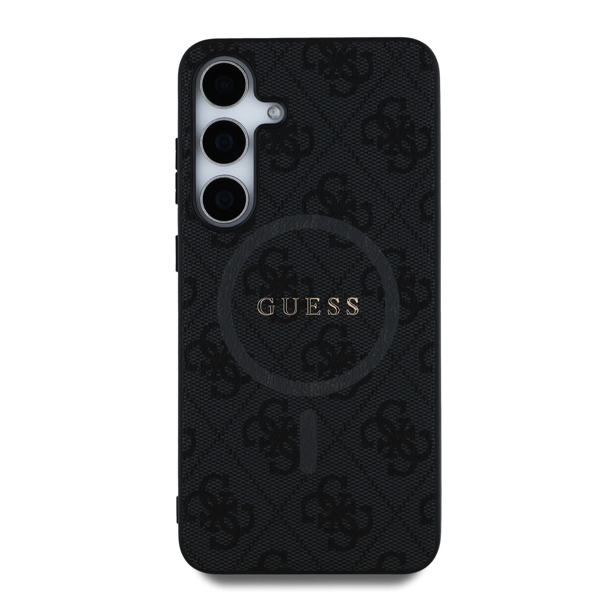 GUESS Калъф Samsung S24, PU Leather 4G Colored Ring MagSafe, /черен/ - GUHMS24SG4GFRK – снимка 3