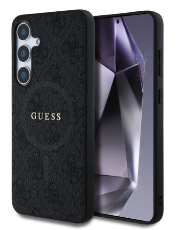 GUESS Калъф Samsung S24, PU Leather 4G Colored Ring MagSafe, /черен/ - GUHMS24SG4GFRK