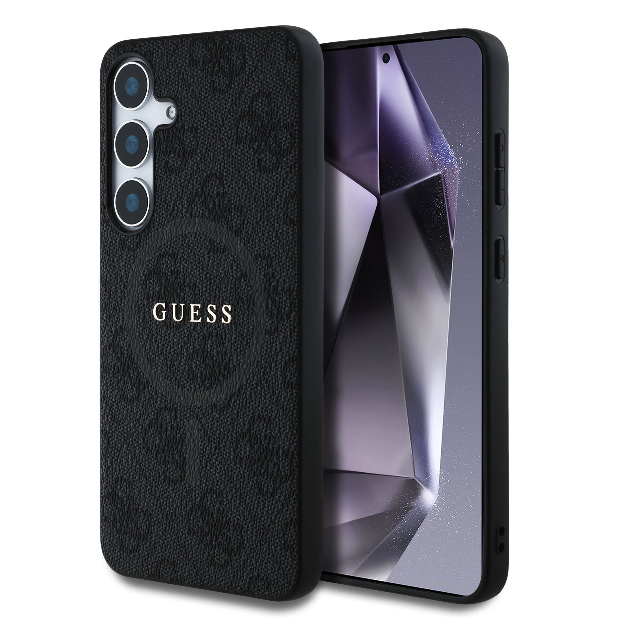 GUESS Калъф Samsung S24, PU Leather 4G Colored Ring MagSafe, /черен/ - GUHMS24SG4GFRK