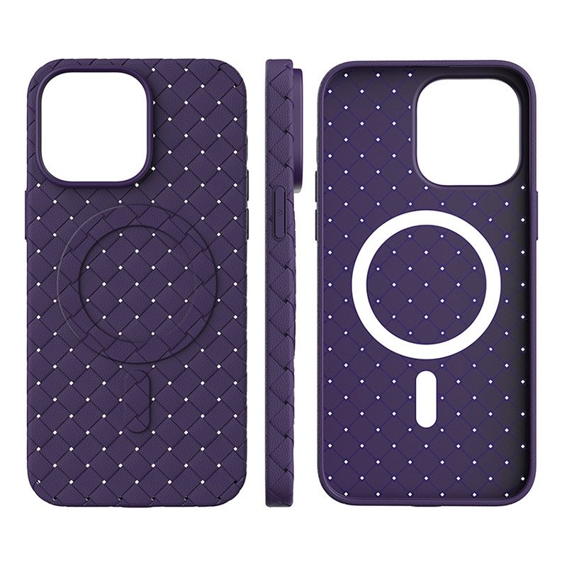 Joyroom Калъф Apple iPhone 15, Braiding Series MagSafe, лилав – снимка 2