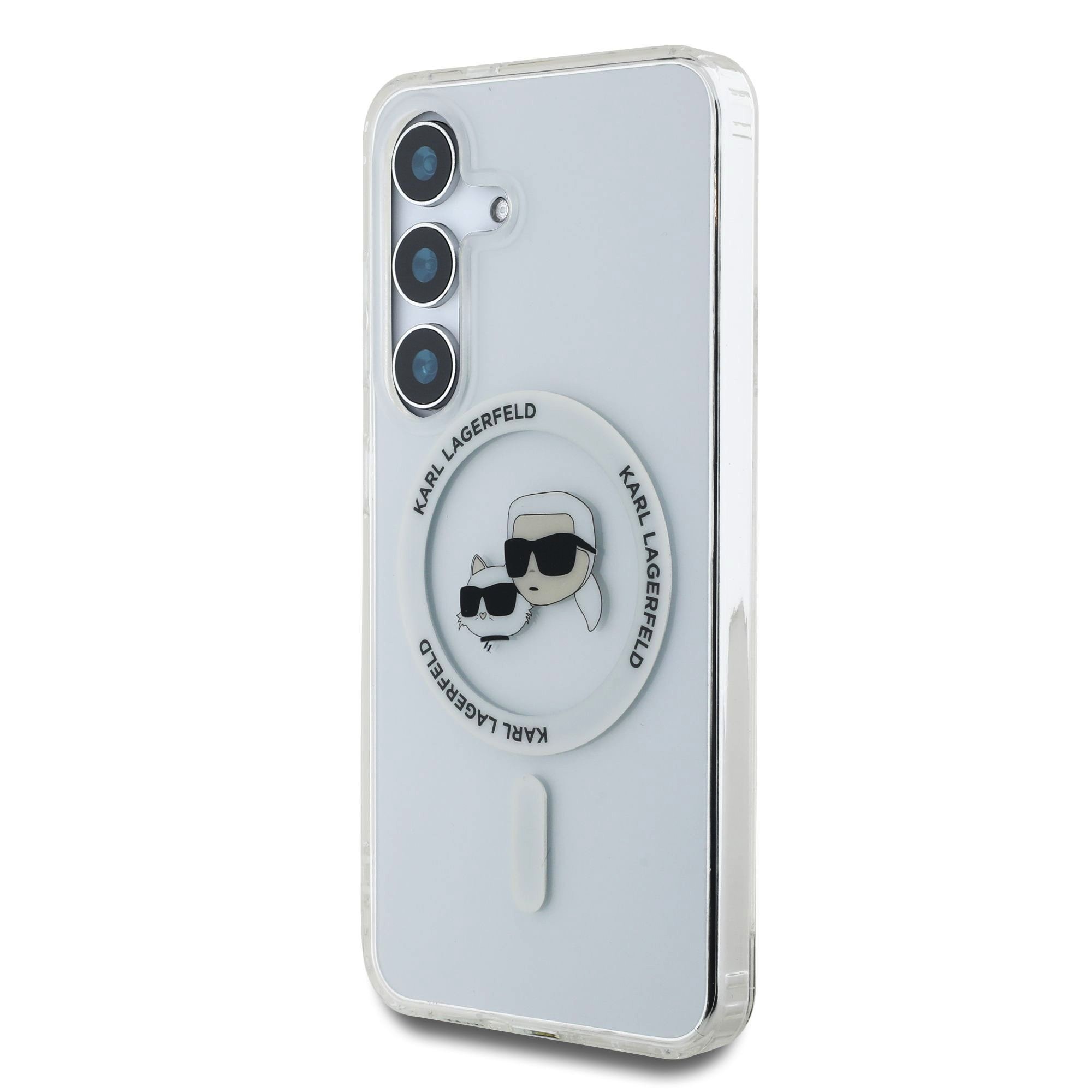 Karl Lagerfeld Калъф Samsung S25 Pus, IML K/CH Heads MagSafe /прозрачен/ - KLHMS25MHLSKCH – снимка 2