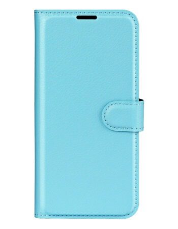 Калъф Leather Wallet Apple iPhone 14 Pro Max /светло син/