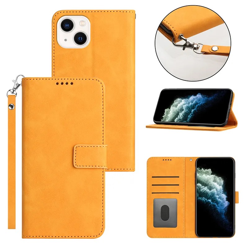 Калъф Exclusive Wallet Apple iPhone 15 Plus /жълт/ – снимка 2