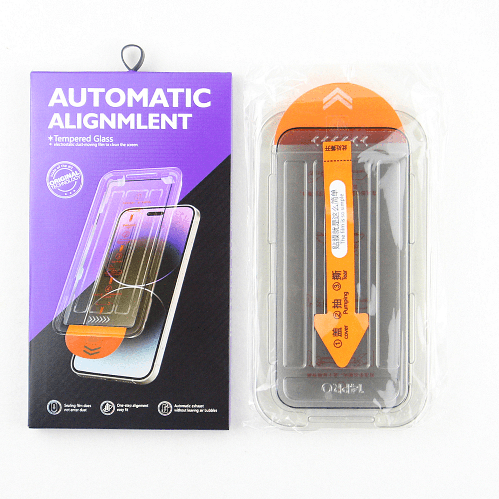 Easy-fit BOX Tempered glass Apple iPhone 14 Pro /черно/ – снимка 2