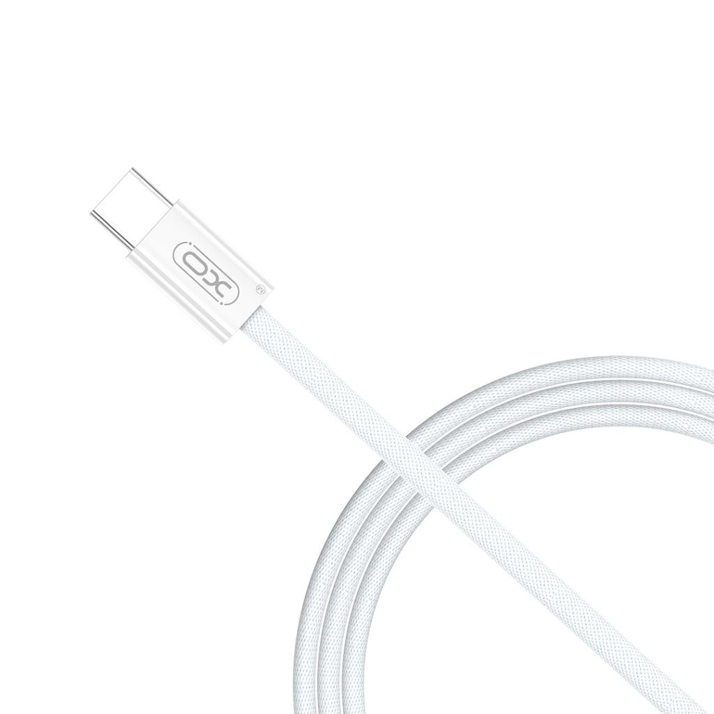 XO Кабел Type-C - Type-C, 1м, 60W, Braided, NB-Q260A PD /бял/ – снимка 3