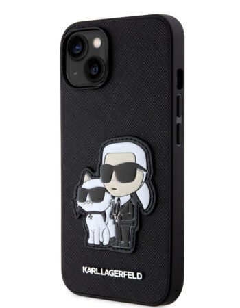 Karl Lagerfeld Калъф Apple iPhone 14 Pro, PU Saffiano K/C NFT /черен/ - KLHCP14LSANKCPK