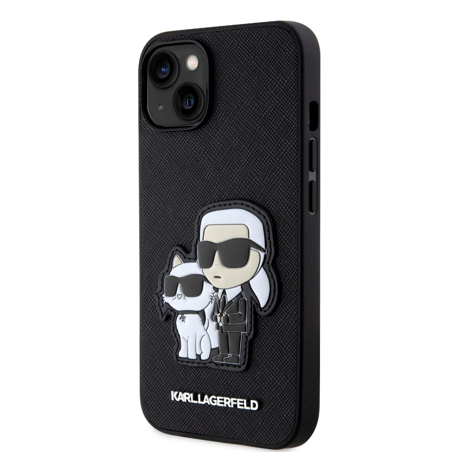 Karl Lagerfeld Калъф Apple iPhone 14 Pro, PU Saffiano K/C NFT /черен/ - KLHCP14LSANKCPK