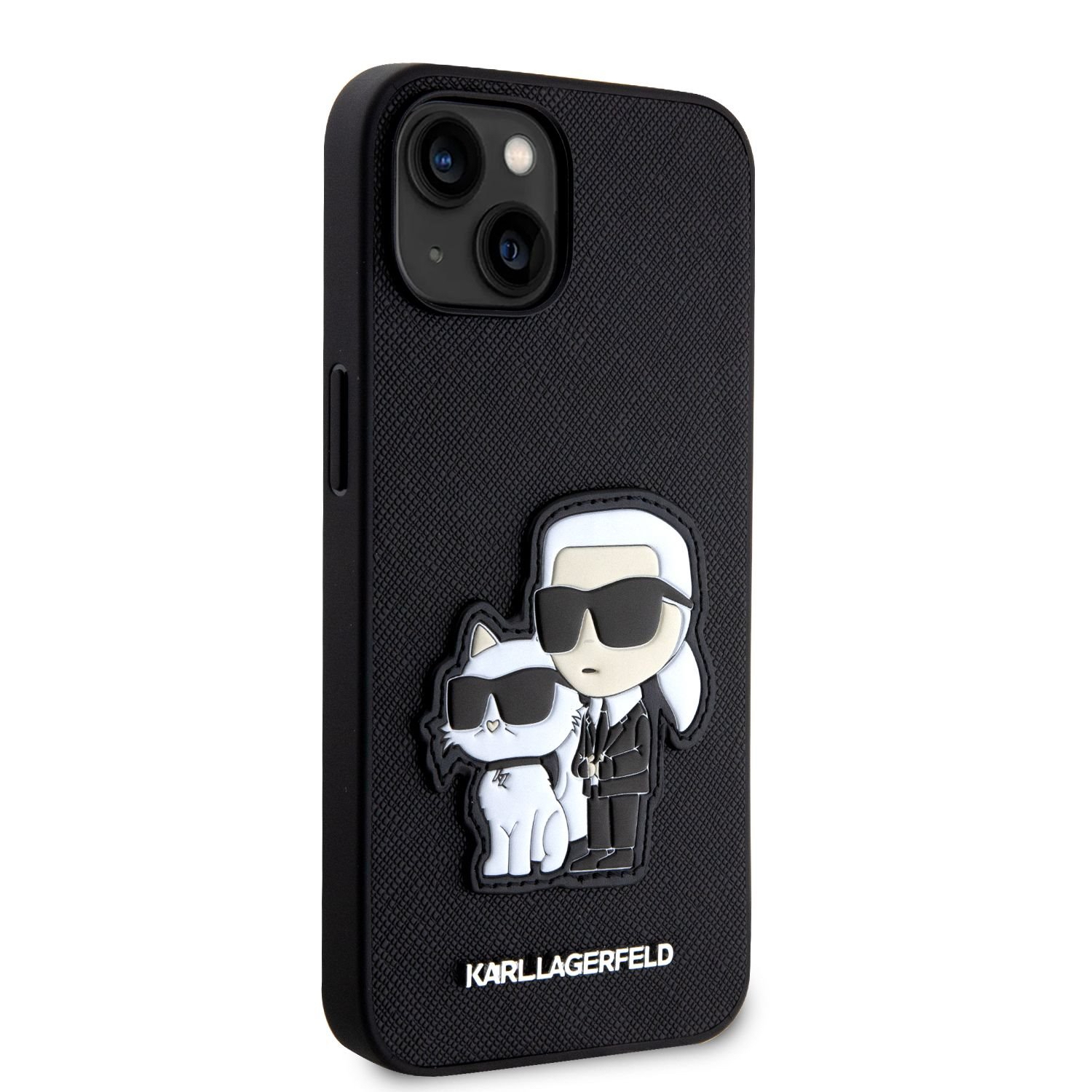 Karl Lagerfeld Калъф Apple iPhone 14 Pro, PU Saffiano K/C NFT /черен/ - KLHCP14LSANKCPK – снимка 3