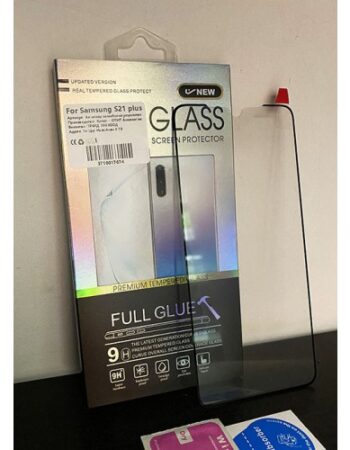 3D Full Glue стъклен протектор Samsung Galaxy S21 Plus - Черна рамка (без дупка)