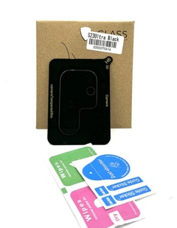 3D Протектор за задна камера Samsung Galaxy S23 Ultra - Черна рамка