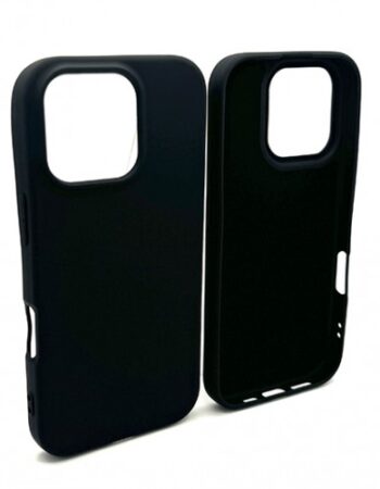 My Choice Изчистен силиконов кейс iPhone 16e - Черен (13-B7)