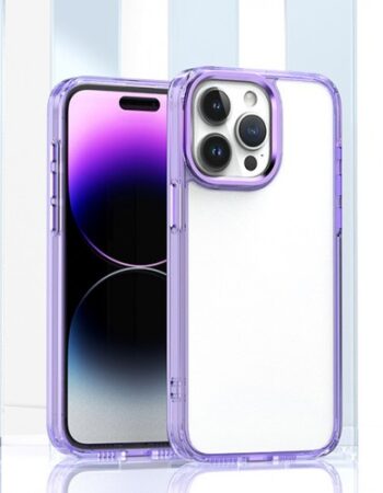 Акрилен Кейс с Метални Бутони и елементи за iPhone 13 Pro Max - Прозрачен