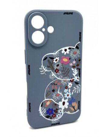 Bear Кейс Tpu iPhone 16 - Син
