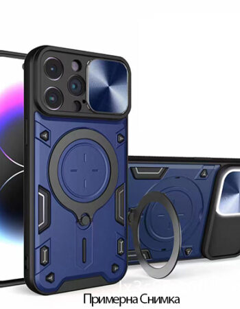 Bucephalus Удроустойчив Кейс, Ring, Magnetic,Holder,lens cover за Samsung Galaxy A35 - Син