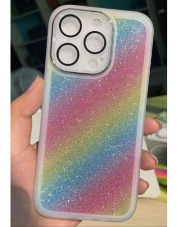 GlamSparkle Кейс iPhone 15 Pro - Рейнбоу