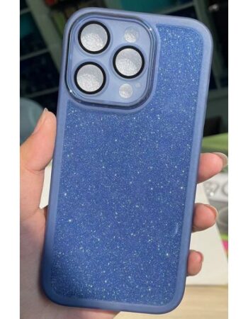 GlamSparkle Кейс iPhone 15 Pro - Син